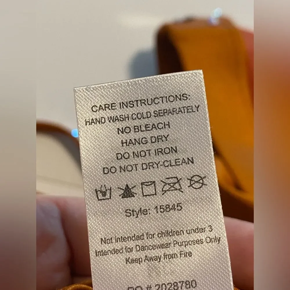 Weissman solo custom rhinestone dance costume orange Baba O'Riley 15845 MC child - Picture 10 of 15